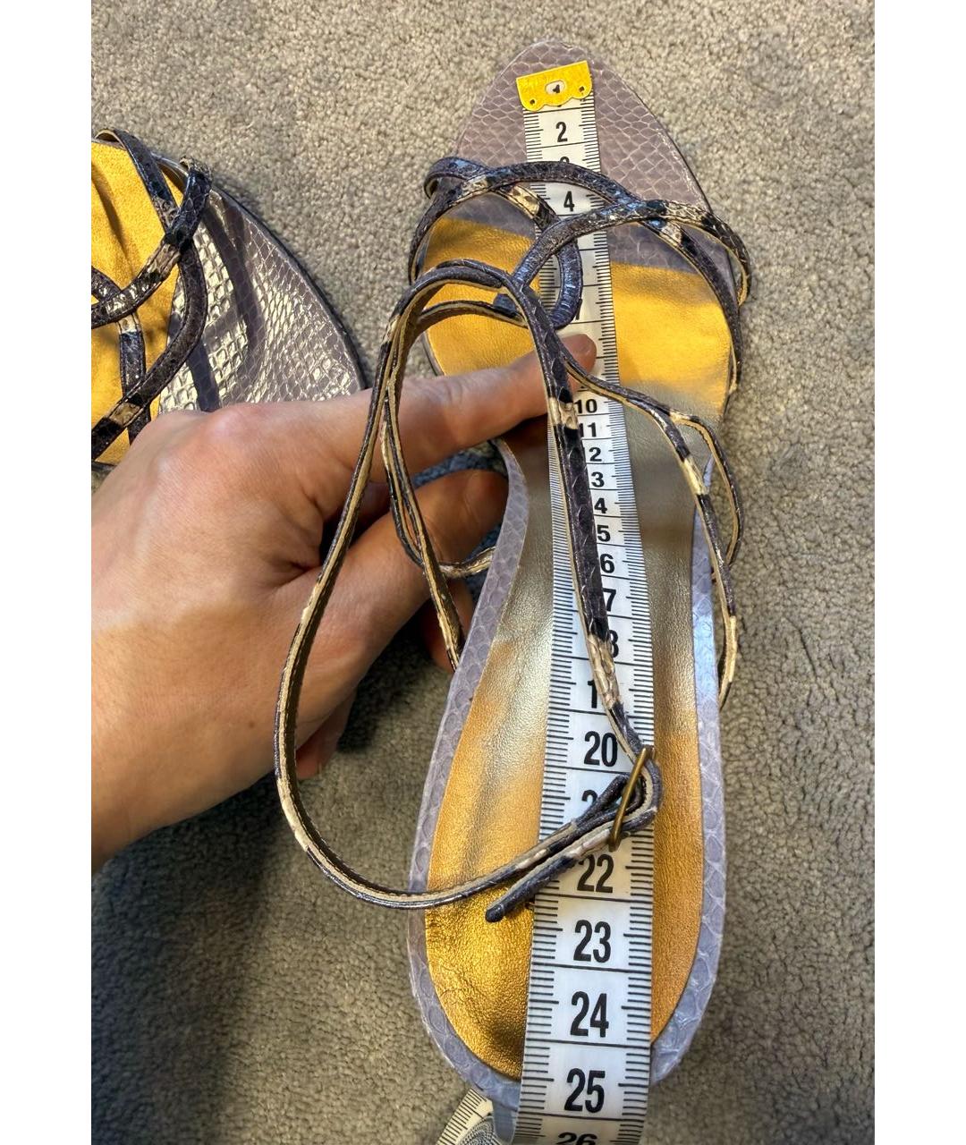 BOTTEGA VENETA Мульти босоножки из экзотической кожи, фото 6