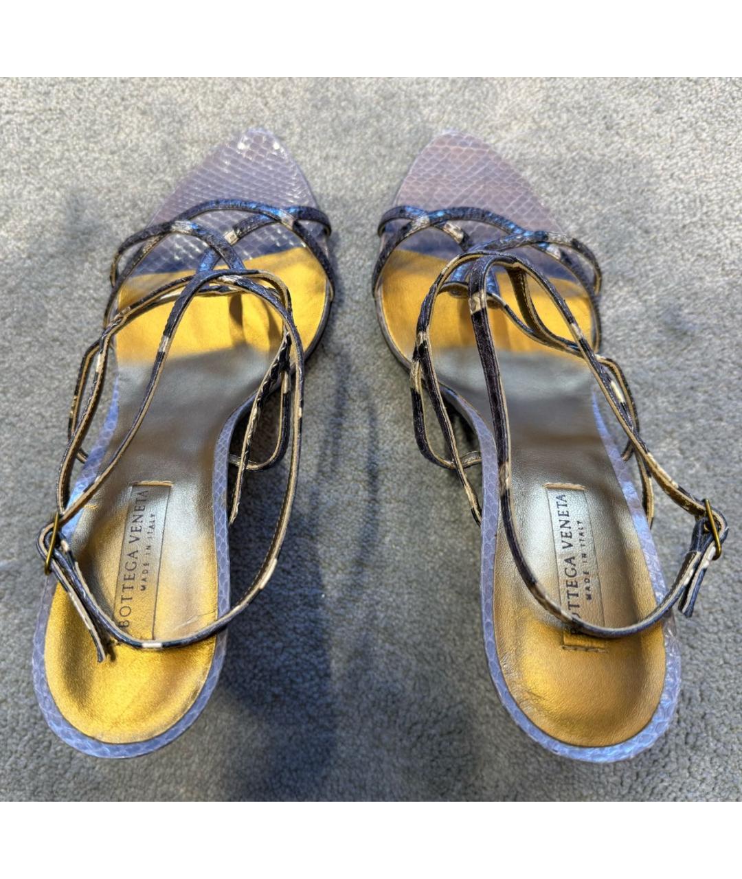 BOTTEGA VENETA Мульти босоножки из экзотической кожи, фото 3