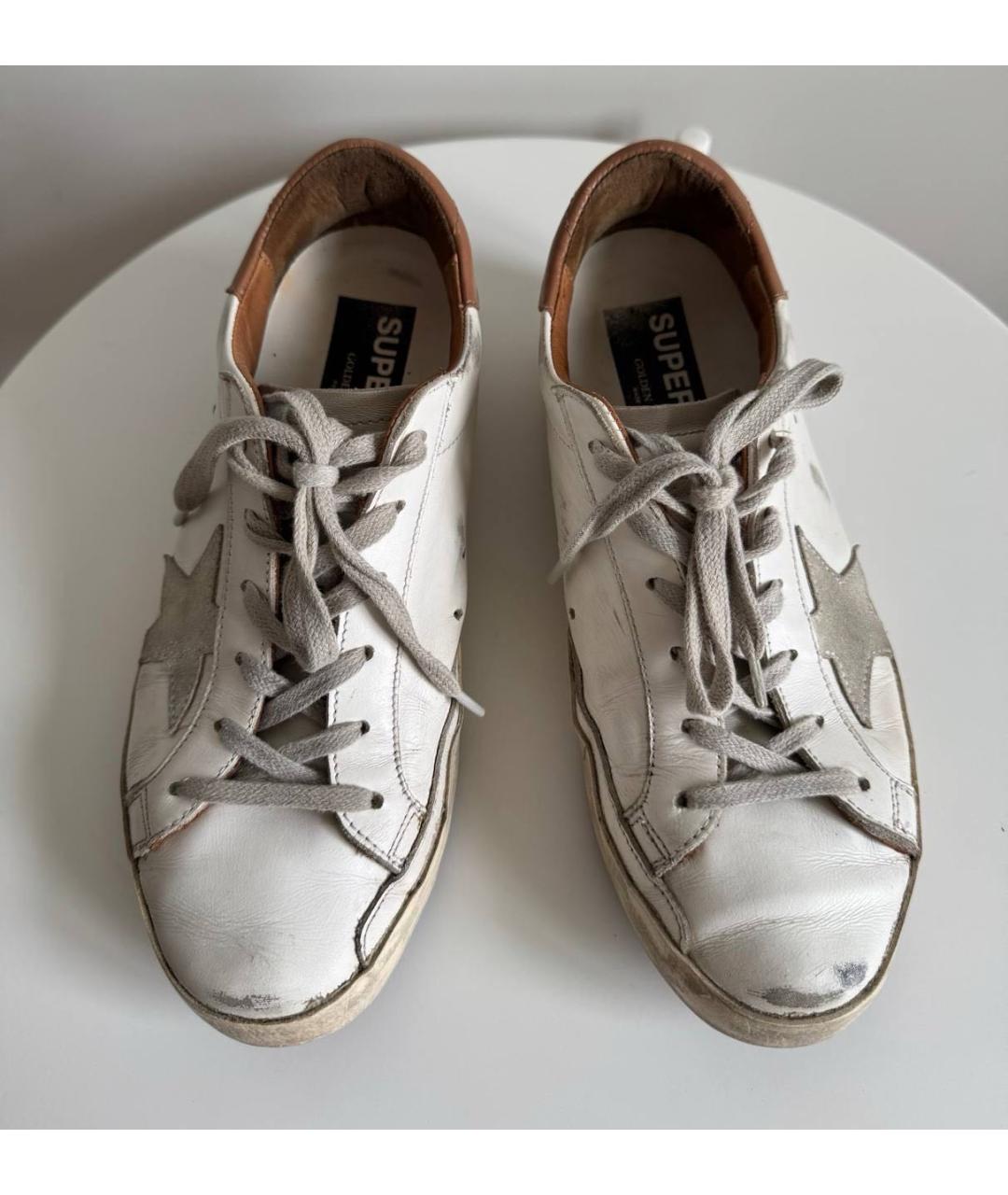 GOLDEN GOOSE DELUXE BRAND Белые кожаные кеды, фото 3