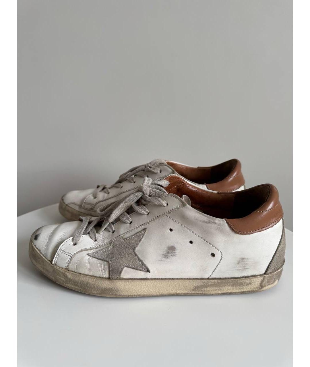 GOLDEN GOOSE DELUXE BRAND Белые кожаные кеды, фото 5