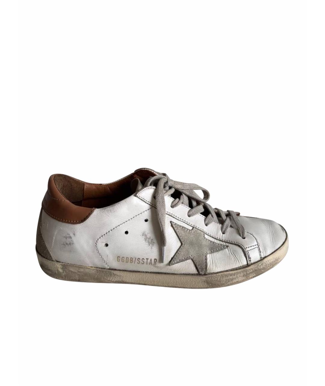 GOLDEN GOOSE DELUXE BRAND Белые кожаные кеды, фото 1
