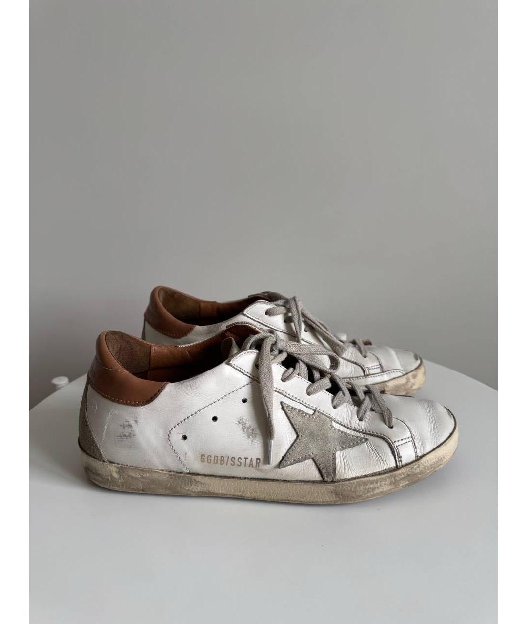 GOLDEN GOOSE DELUXE BRAND Белые кожаные кеды, фото 6