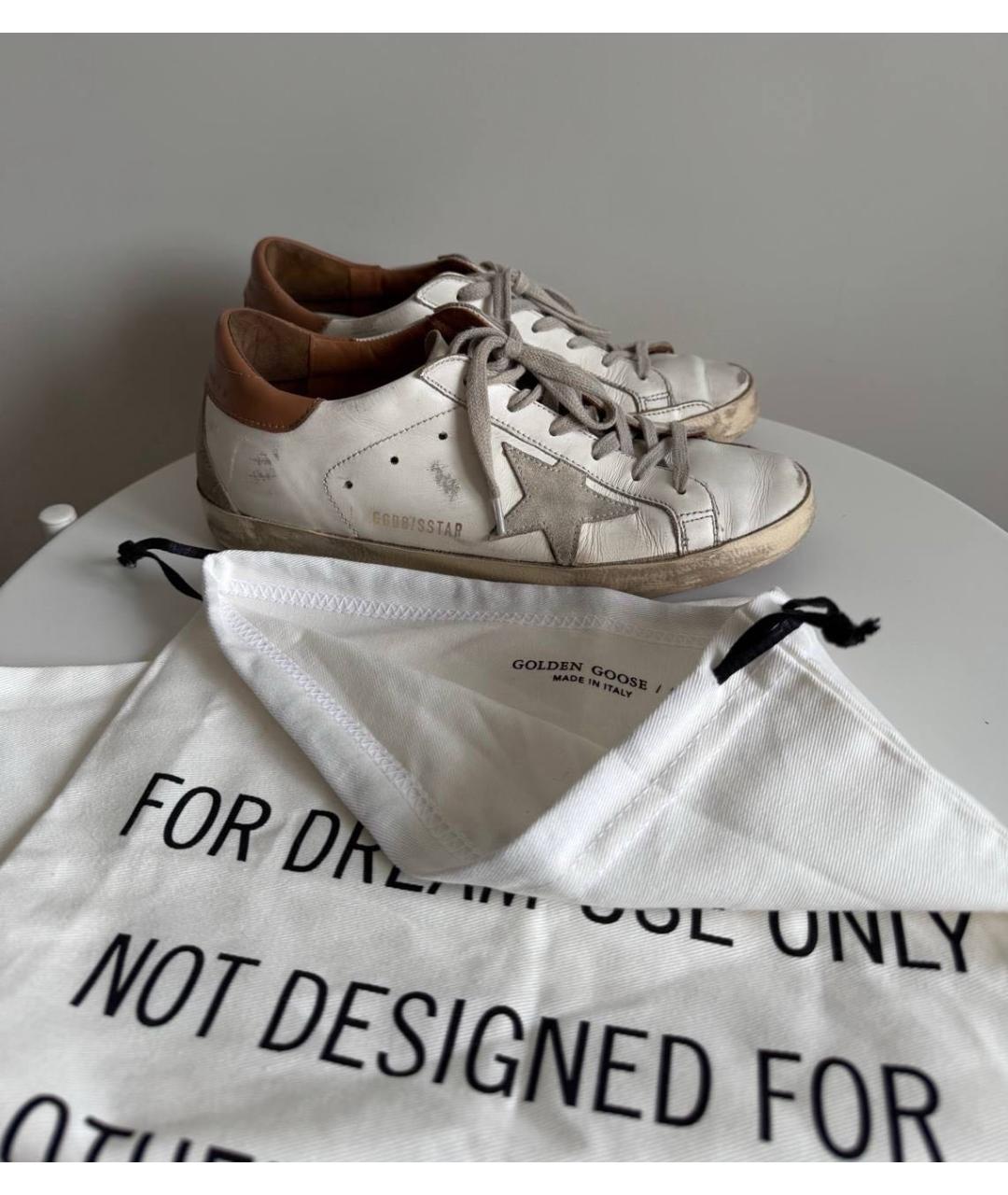 GOLDEN GOOSE DELUXE BRAND Белые кожаные кеды, фото 2