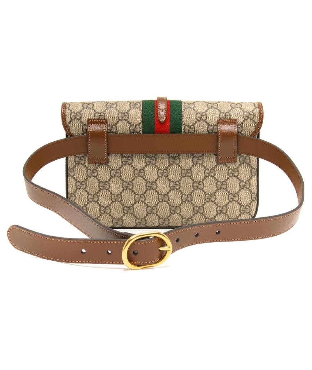 GUCCI Коричневая поясная сумка, фото 2