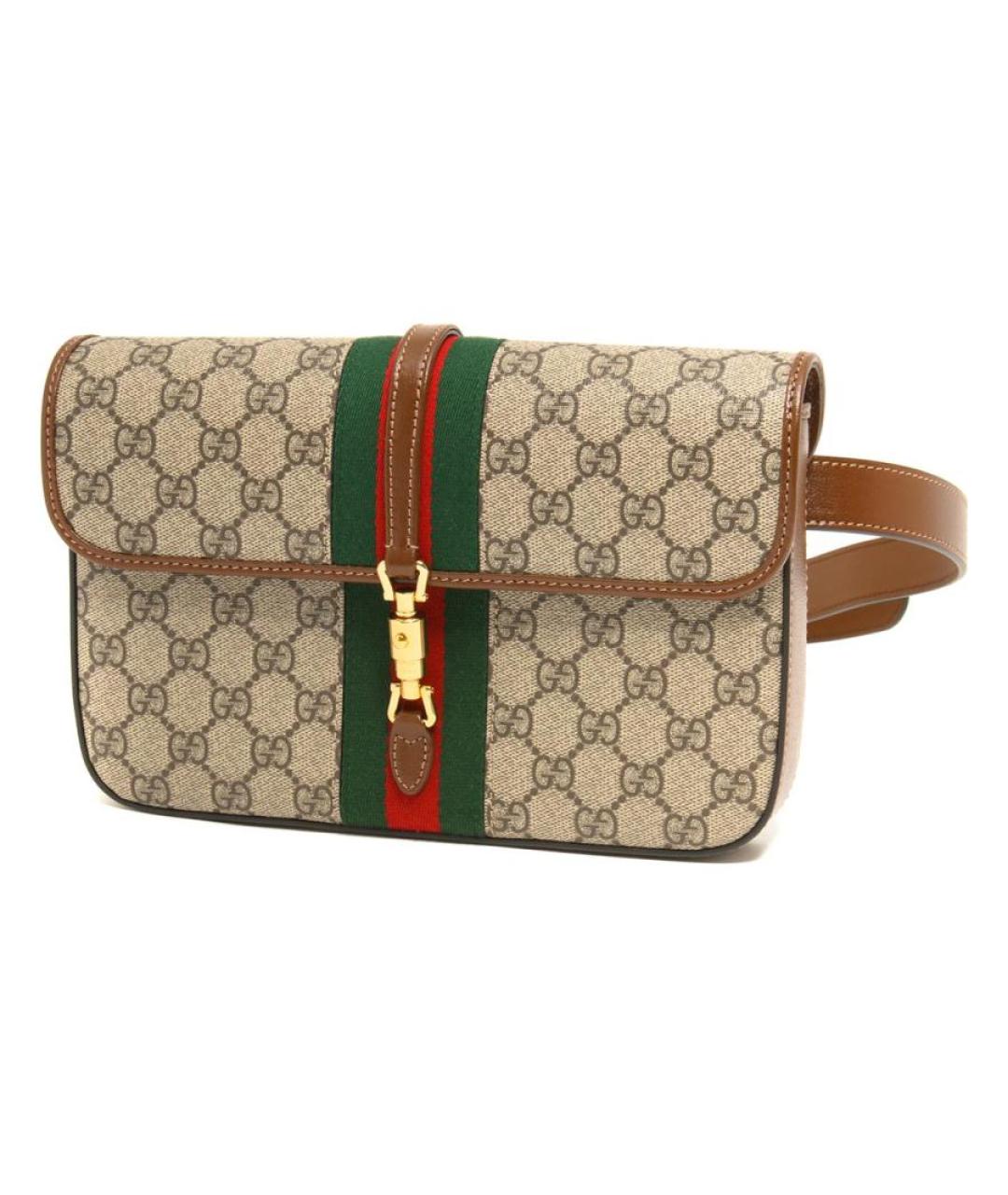 GUCCI Коричневая поясная сумка, фото 1