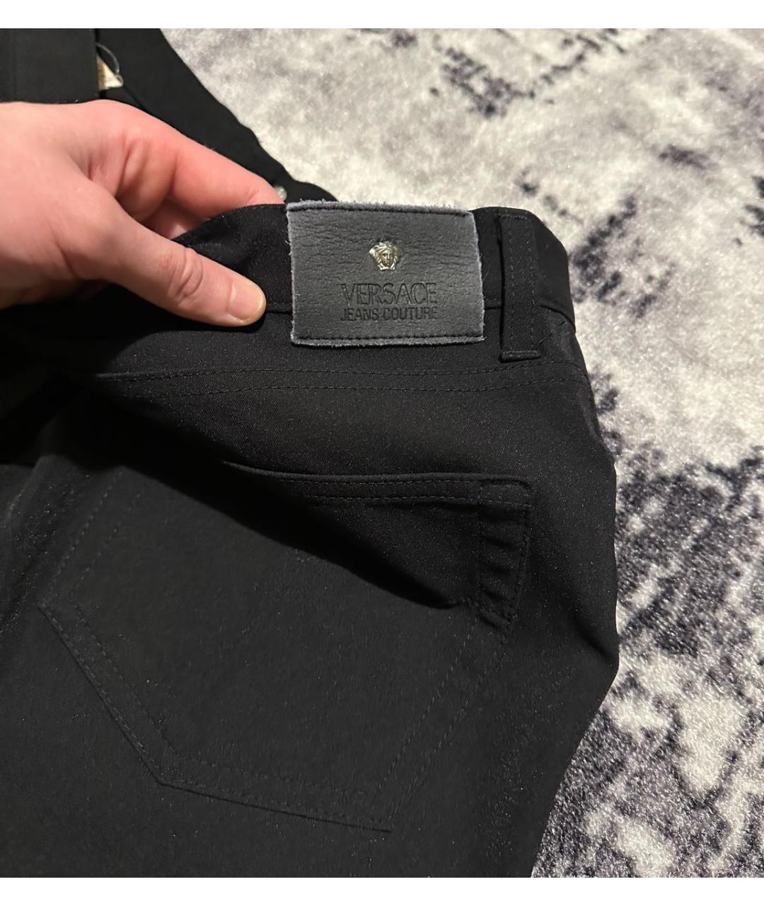 VERSACE JEANS COUTURE Черные повседневные брюки, фото 4