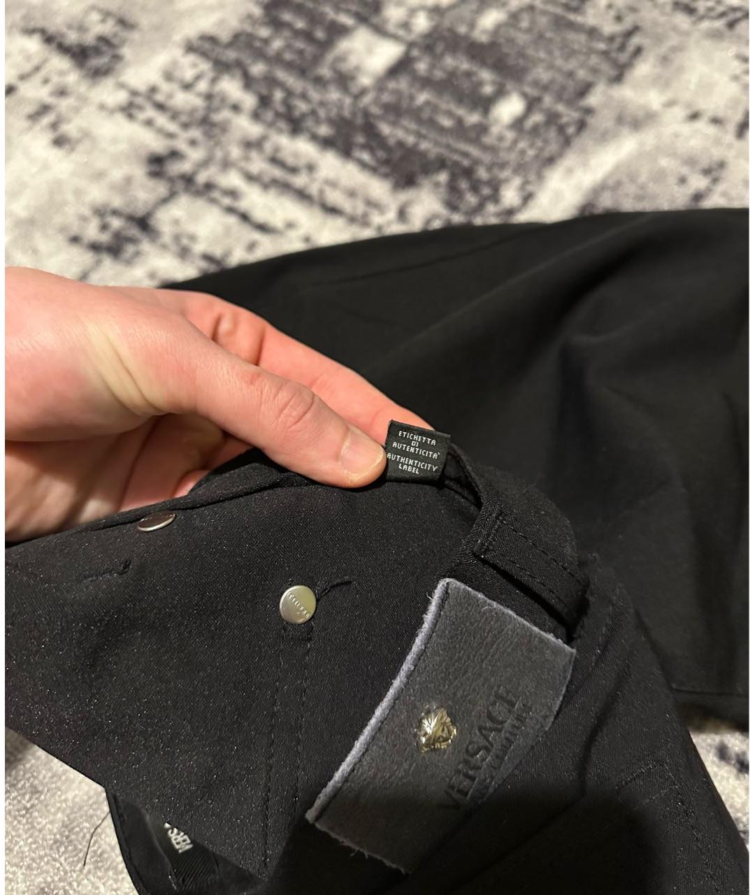 VERSACE JEANS COUTURE Черные повседневные брюки, фото 6