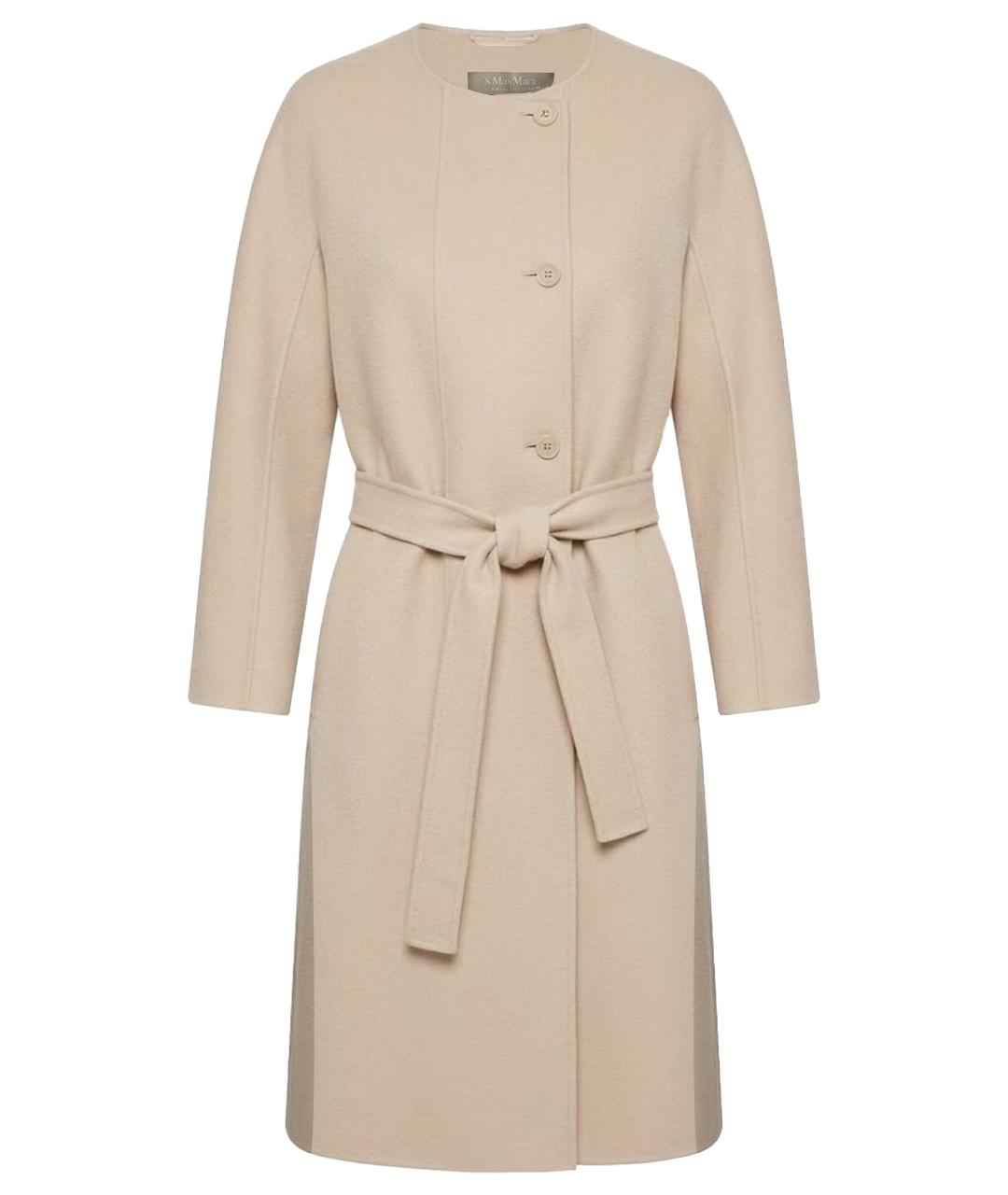 'S MAX MARA Бежевое шерстяное пальто, фото 1