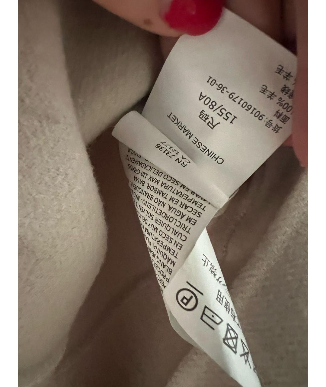 'S MAX MARA Бежевое шерстяное пальто, фото 8