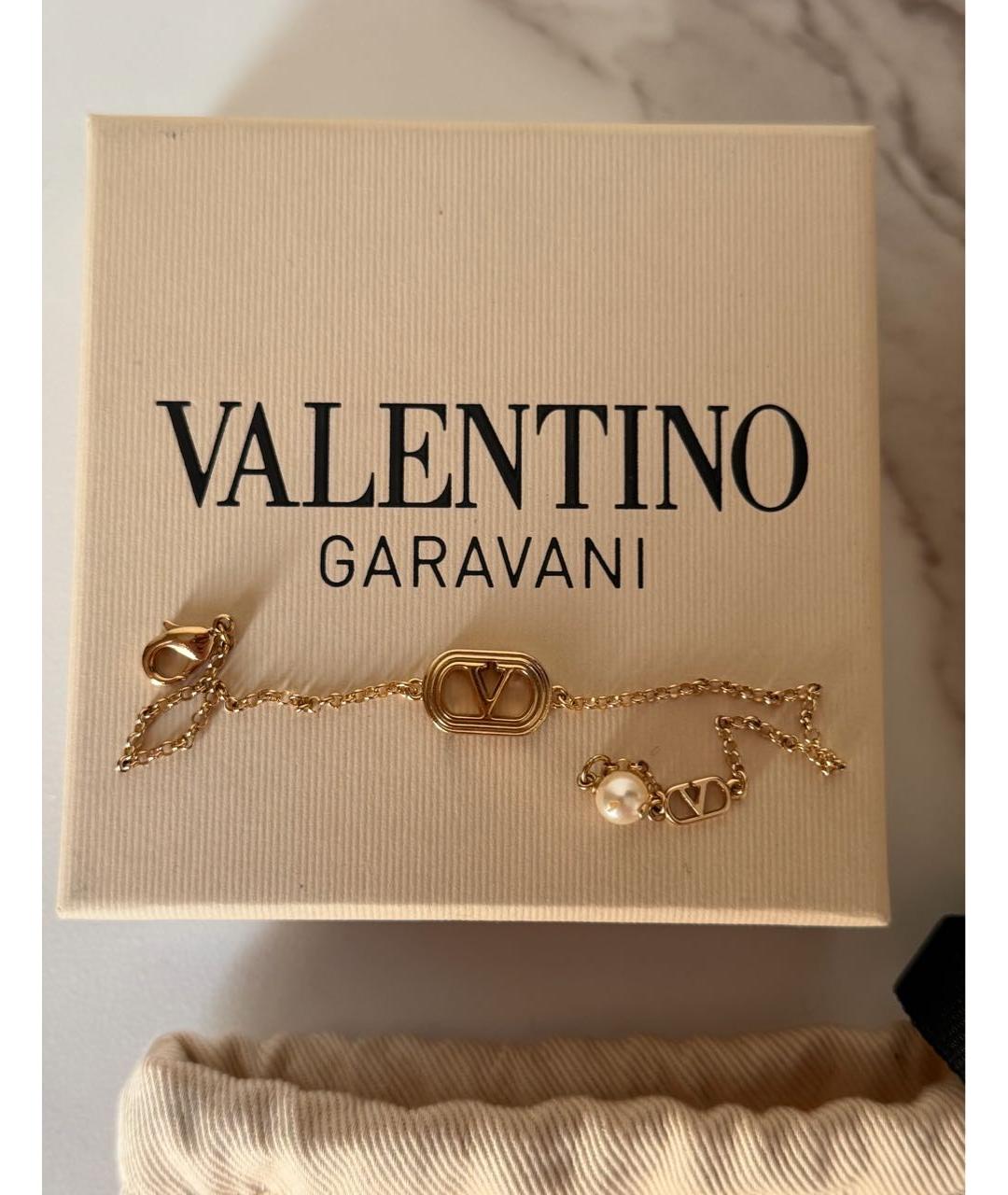 VALENTINO Золотой металлический браслет, фото 3