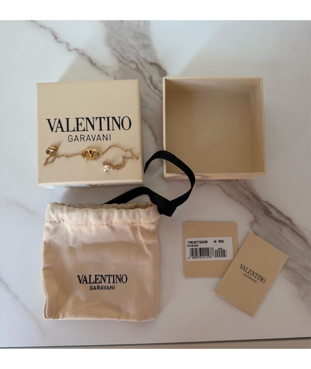 VALENTINO Золотой металлический браслет, фото 2