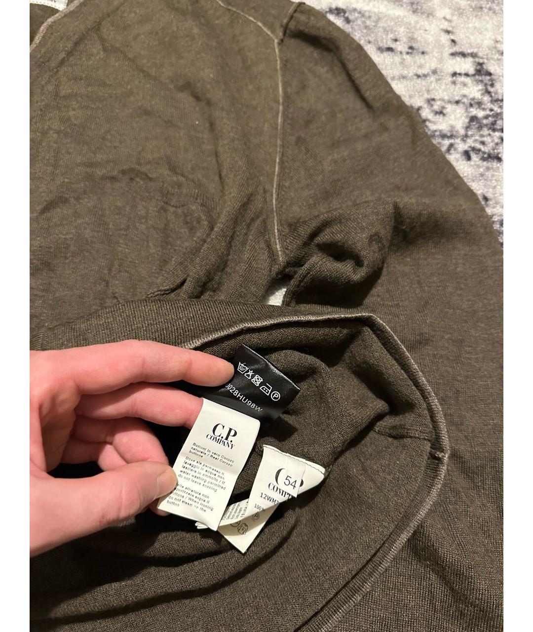 CP COMPANY Коричневый шерстяной кардиган, фото 7