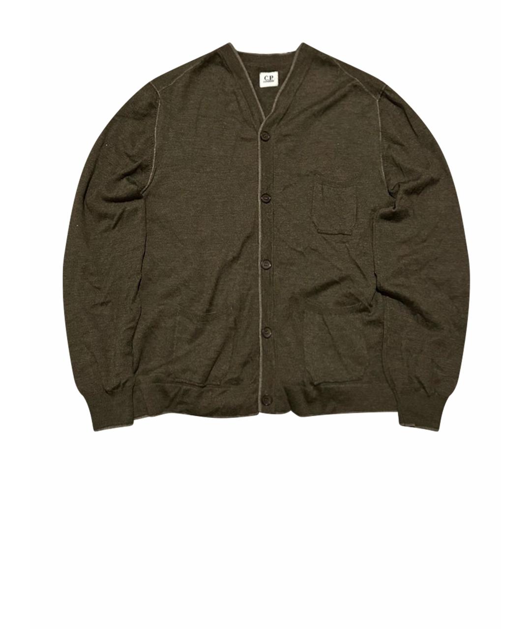 CP COMPANY Коричневый шерстяной кардиган, фото 1