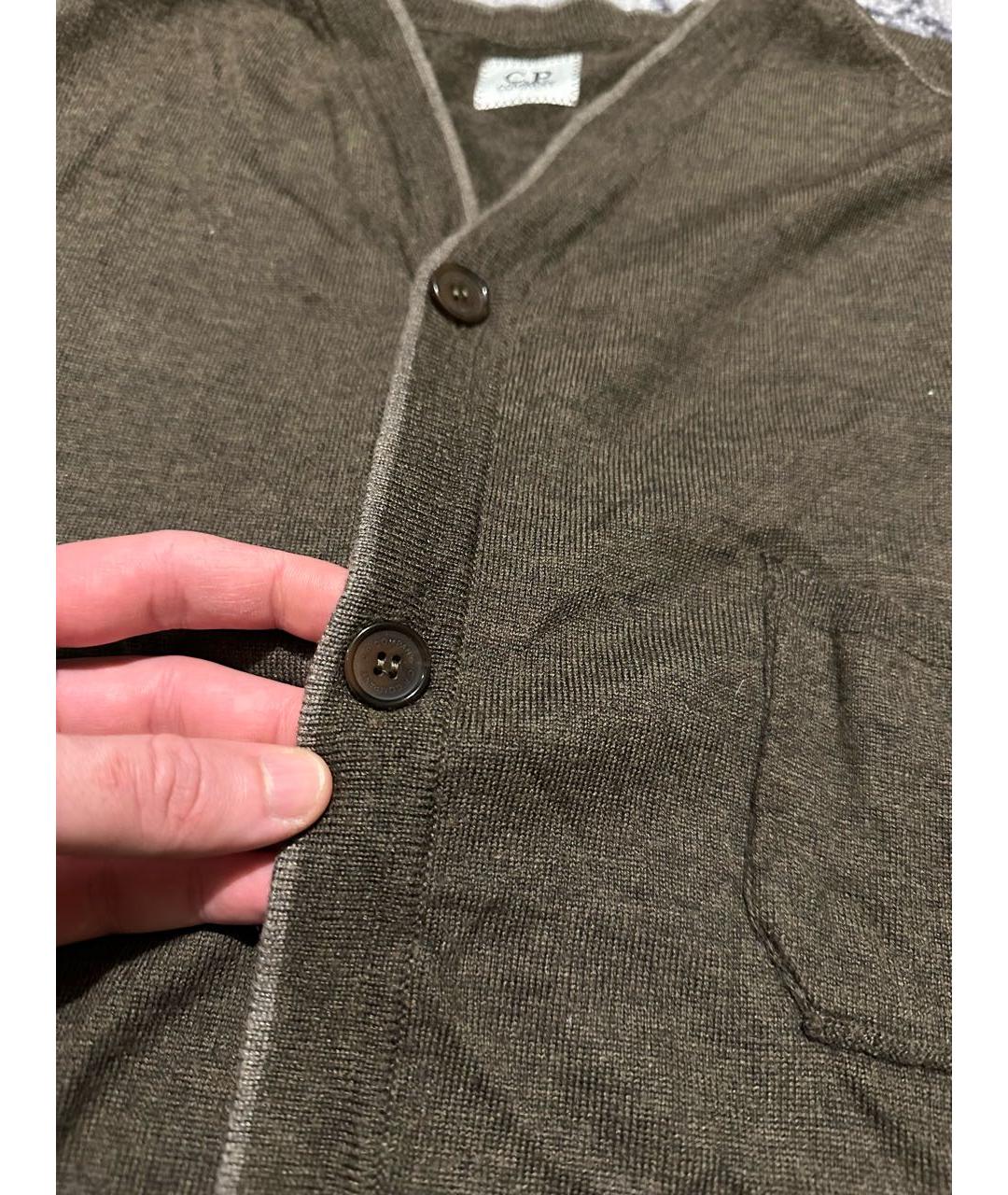 CP COMPANY Коричневый шерстяной кардиган, фото 4