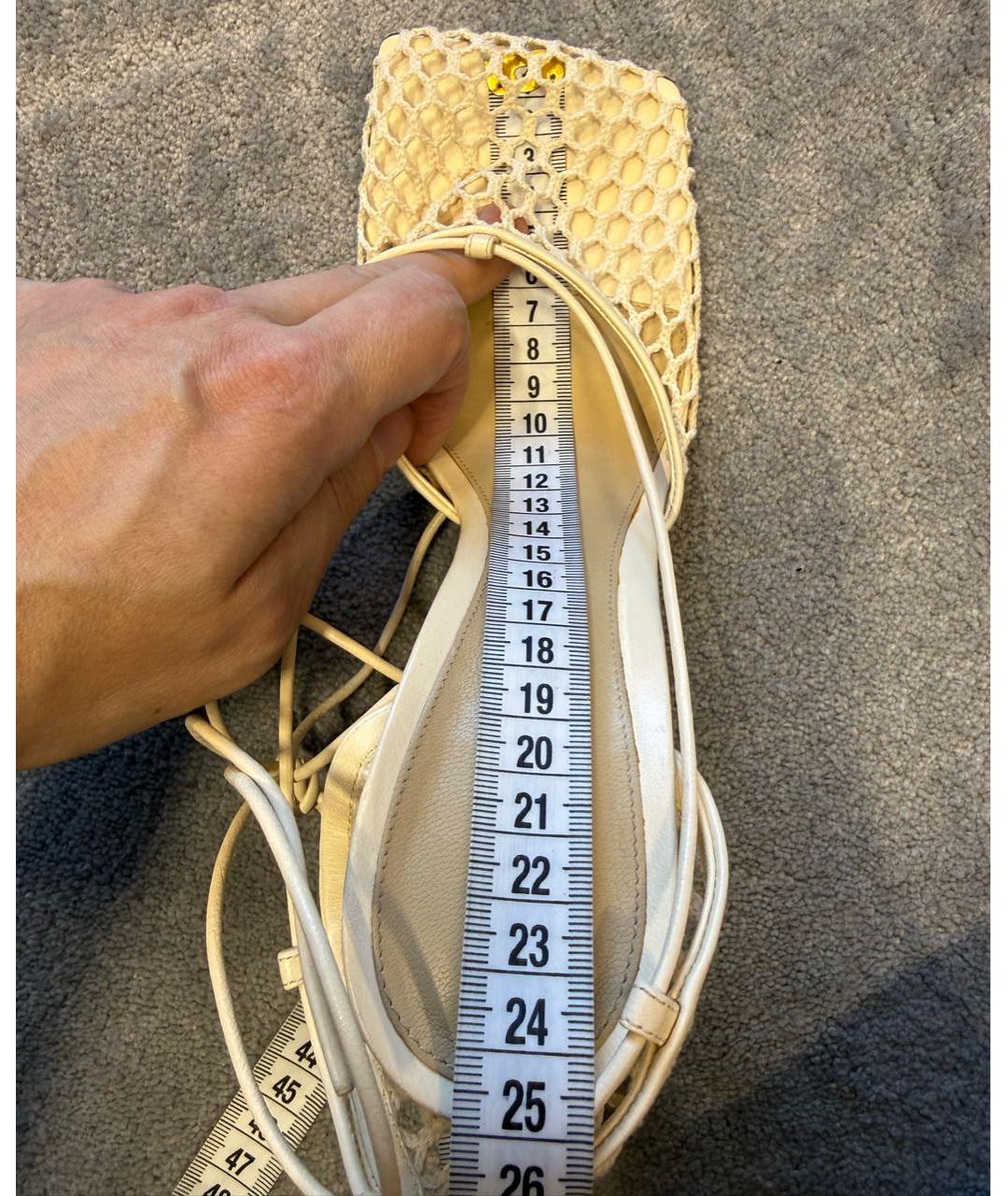 BOTTEGA VENETA Белые кожаные туфли, фото 6