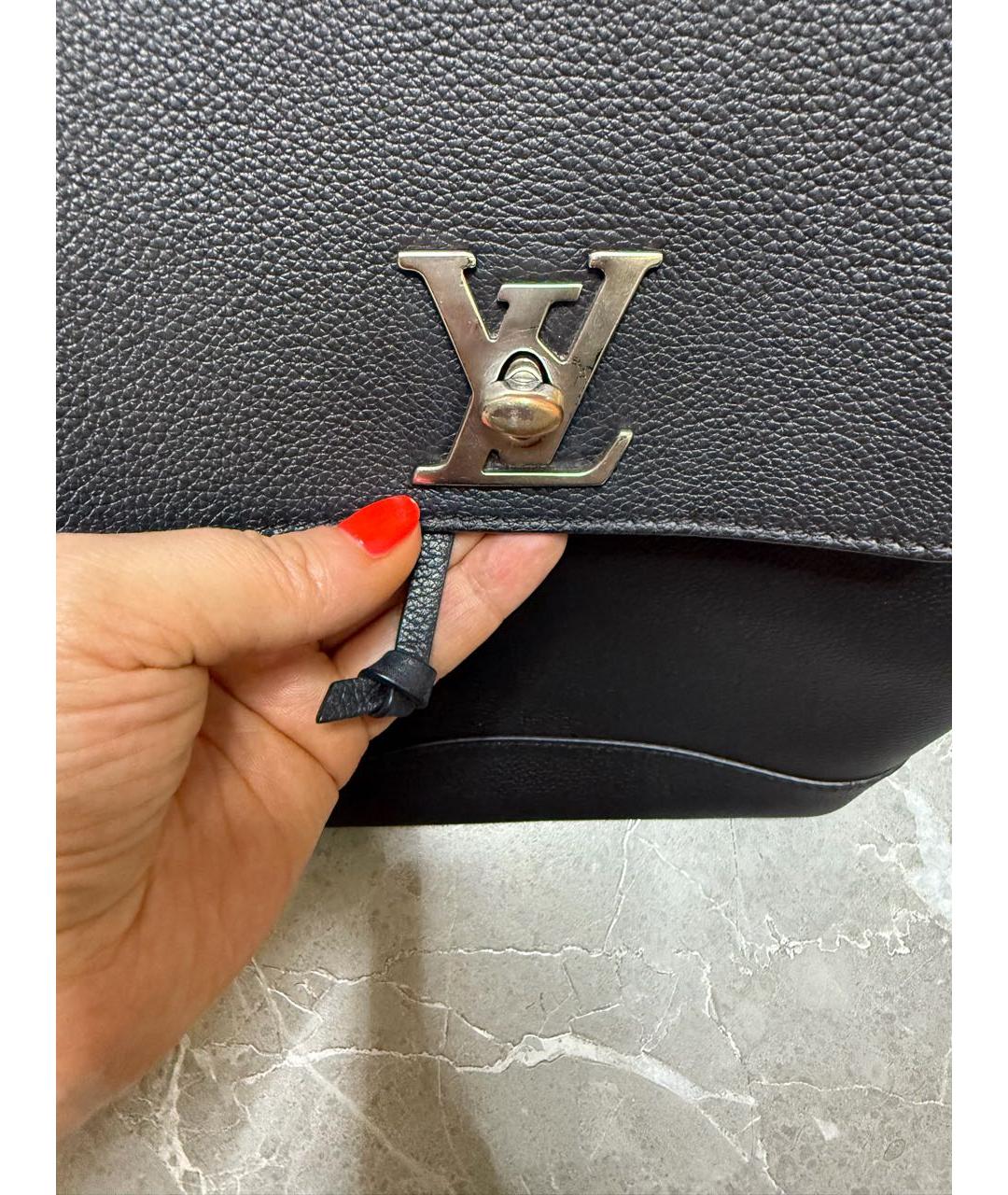 LOUIS VUITTON Черный кожаный рюкзак, фото 2