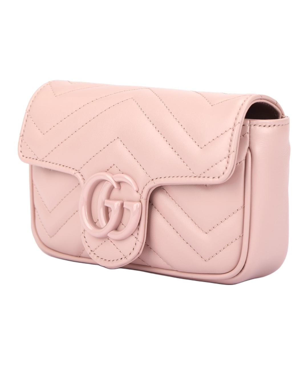 GUCCI Розовая кожаная сумка через плечо, фото 2