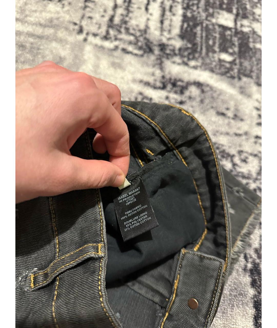 ISABEL MARANT ETOILE Антрацитовые хлопковые шорты, фото 6