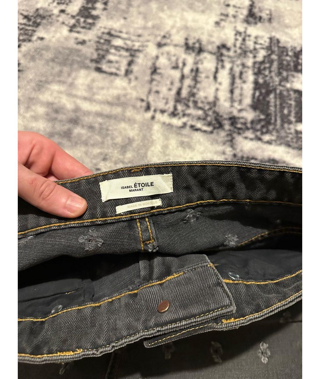 ISABEL MARANT ETOILE Антрацитовые хлопковые шорты, фото 4