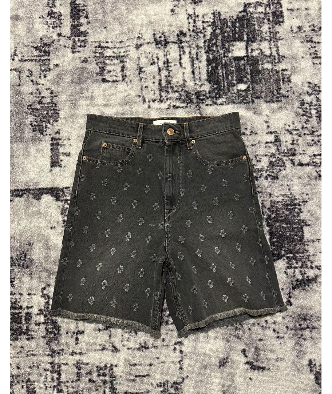 ISABEL MARANT ETOILE Антрацитовые хлопковые шорты, фото 9