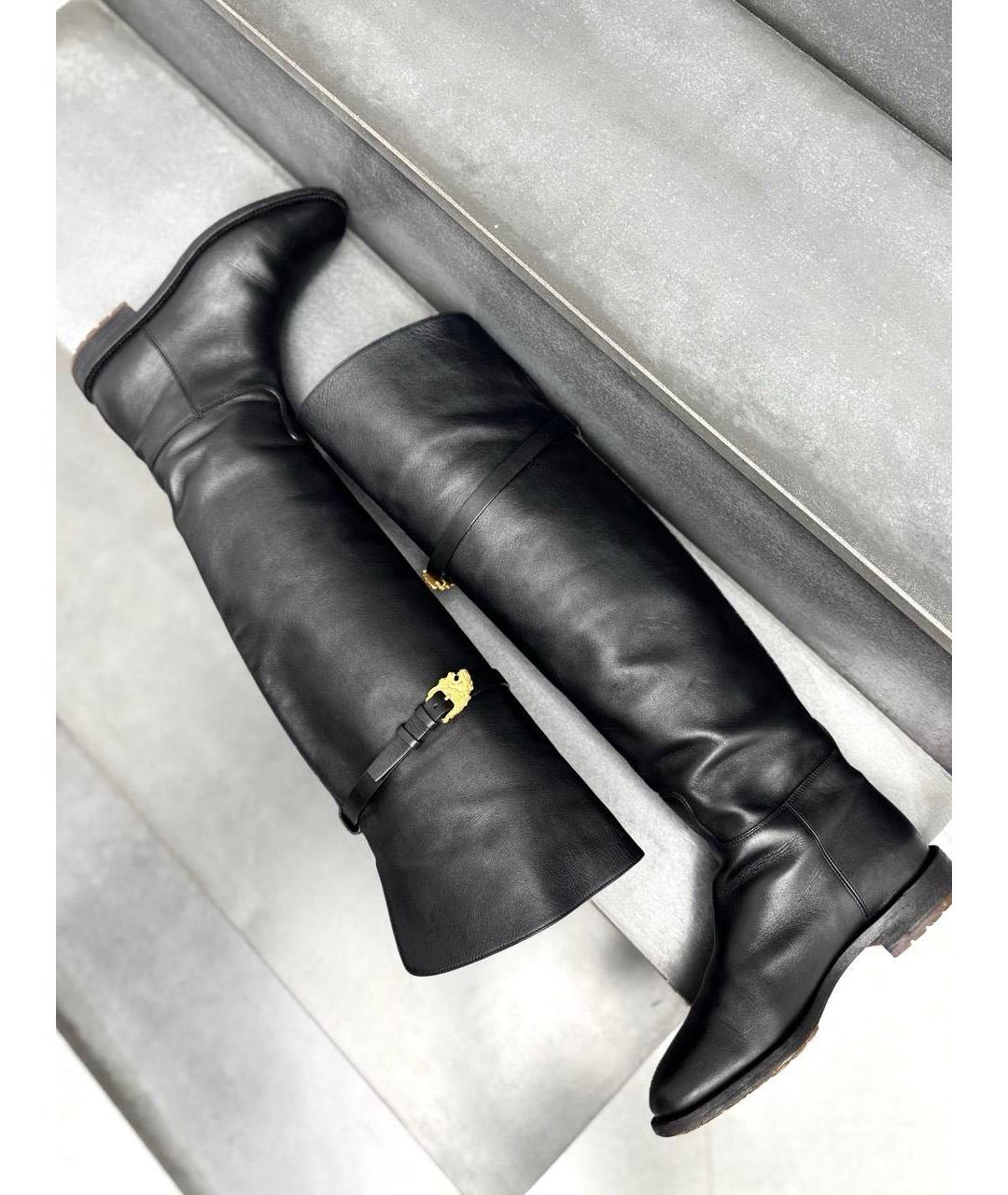 VALENTINO Черные кожаные сапоги, фото 5