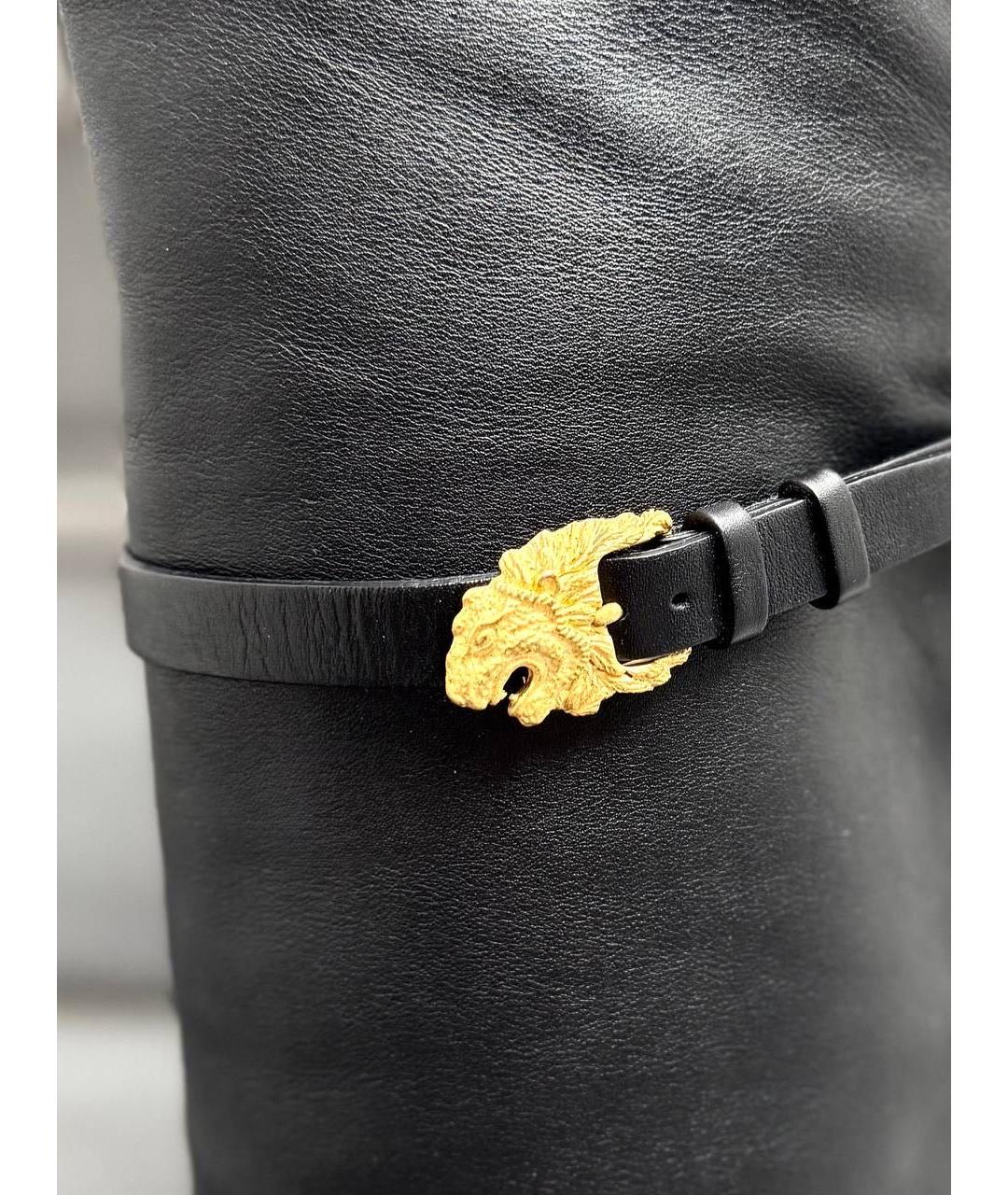 VALENTINO Черные кожаные сапоги, фото 4