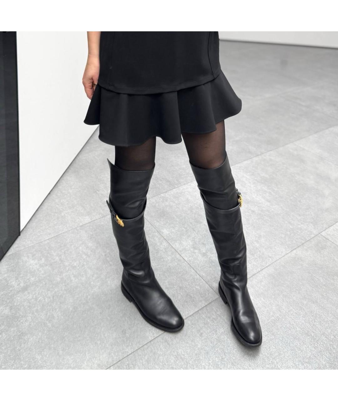 VALENTINO Черные кожаные сапоги, фото 8