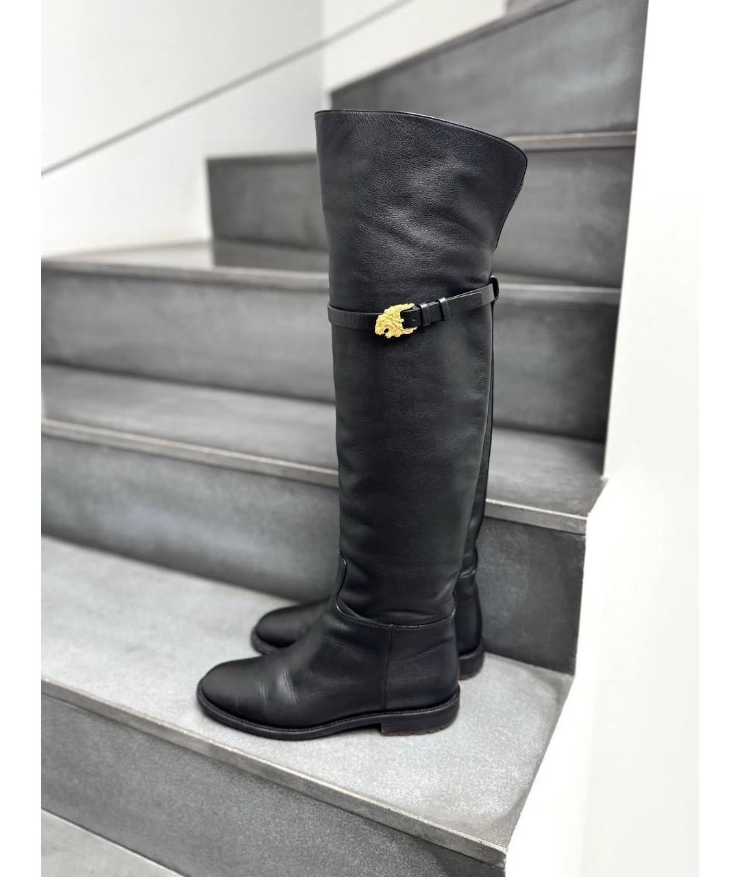 VALENTINO Черные кожаные сапоги, фото 9