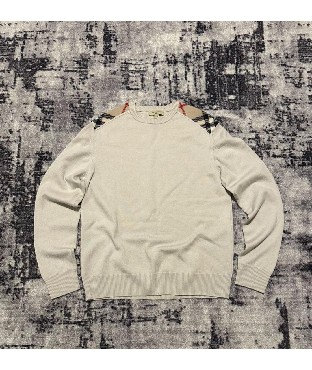 BURBERRY Бежевый шерстяной джемпер / свитер, фото 6