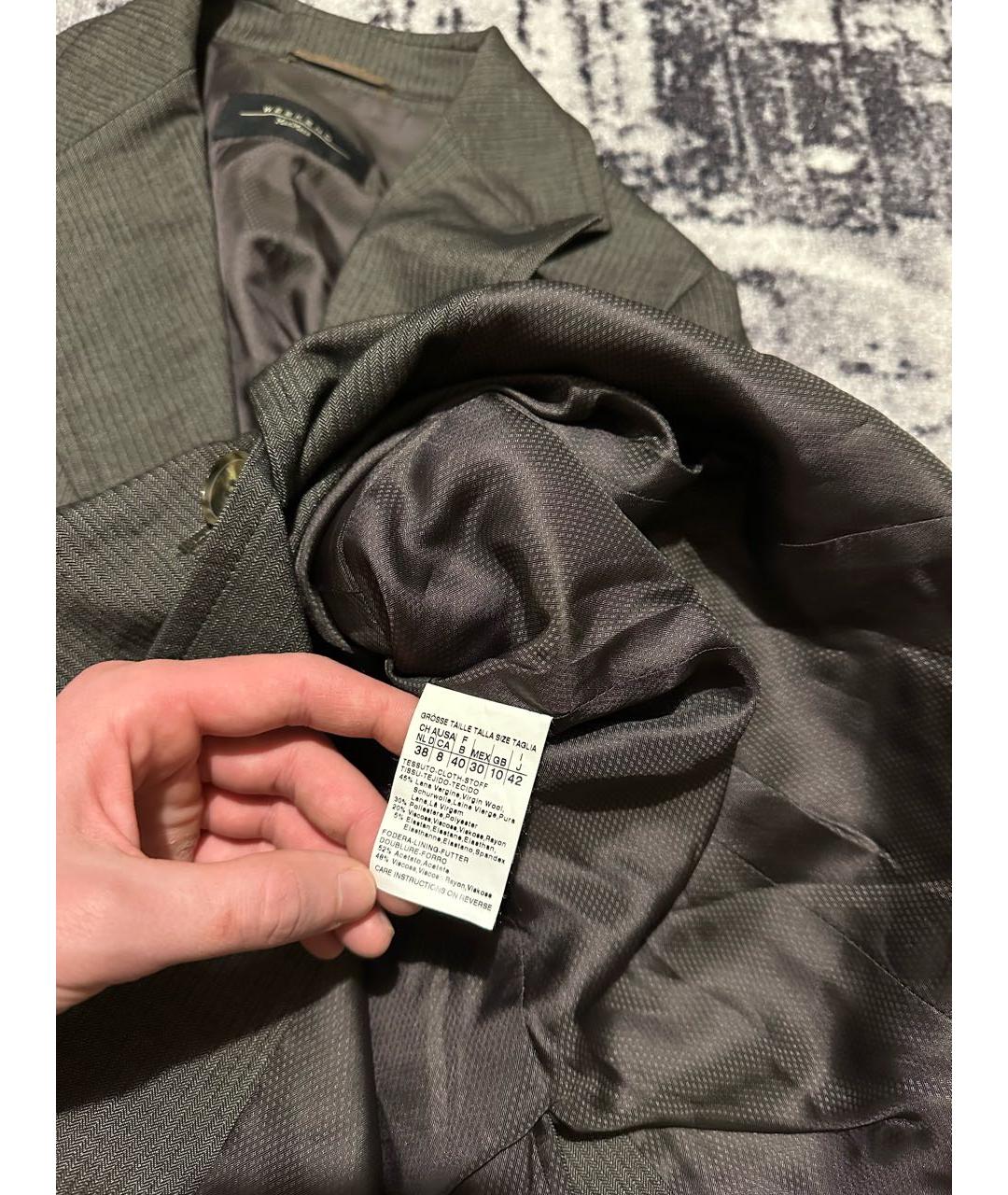 WEEKEND MAX MARA Антрацитовый шерстяной жакет/пиджак, фото 6