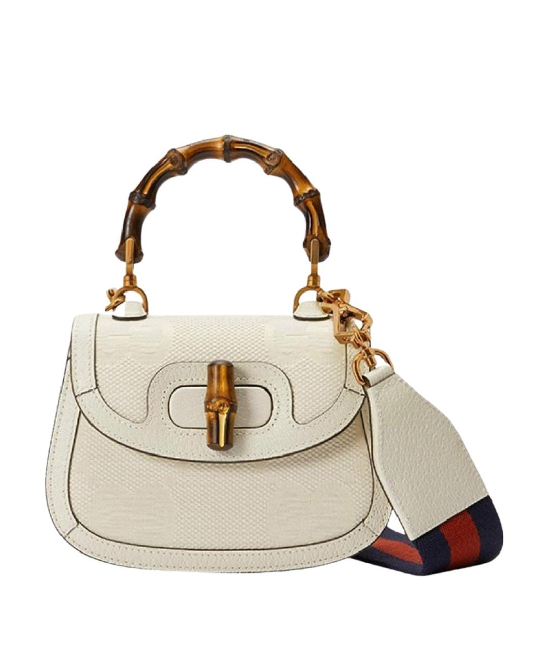 GUCCI Белая кожаная сумка через плечо, фото 1