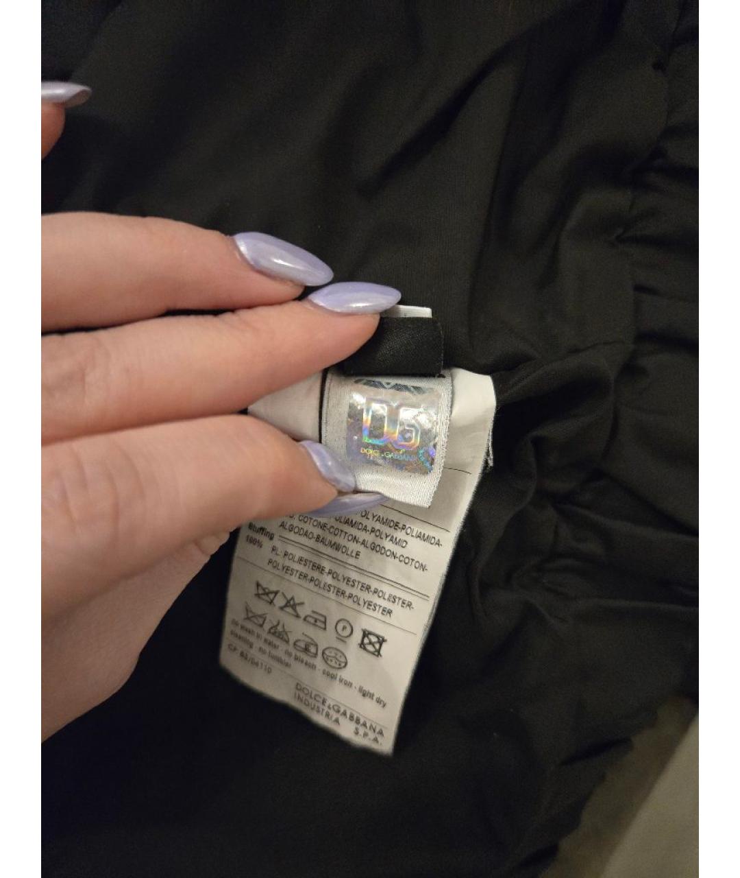 DOLCE&GABBANA Черная полиамидовая куртка, фото 6