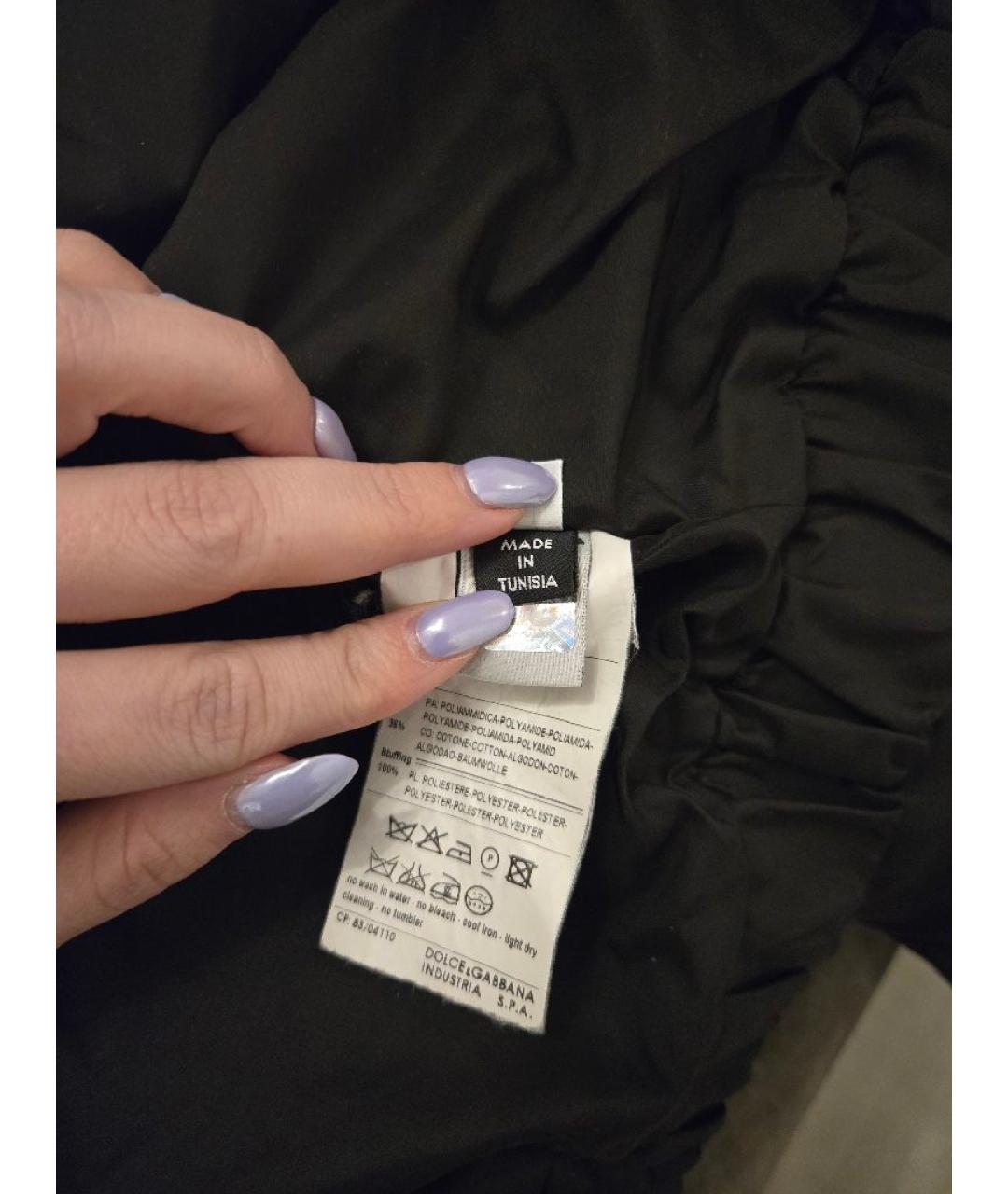 DOLCE&GABBANA Черная полиамидовая куртка, фото 7