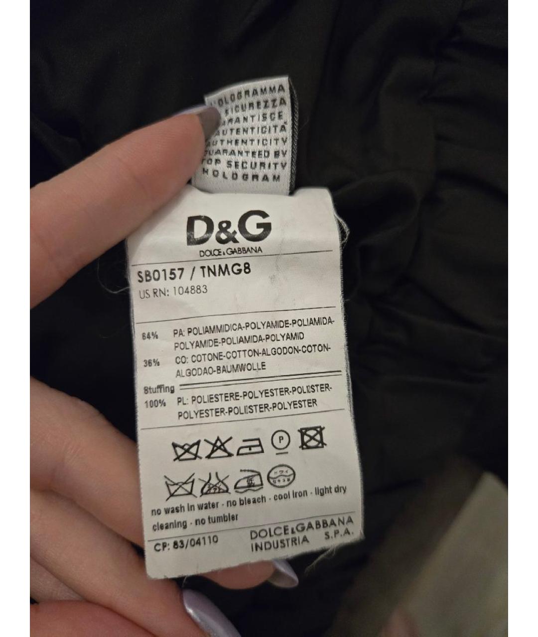 DOLCE&GABBANA Черная полиамидовая куртка, фото 5