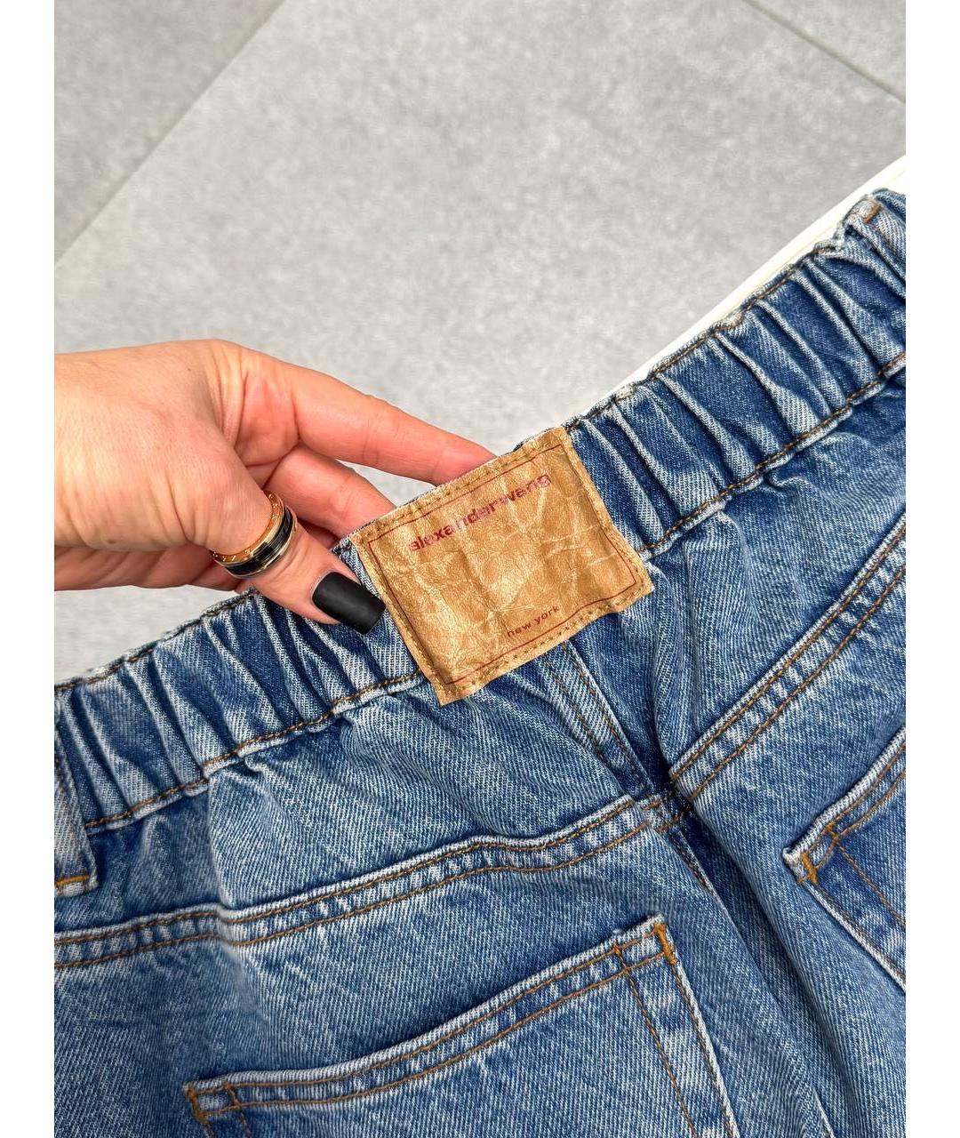 ALEXANDER WANG Синие хлопковые прямые джинсы, фото 6