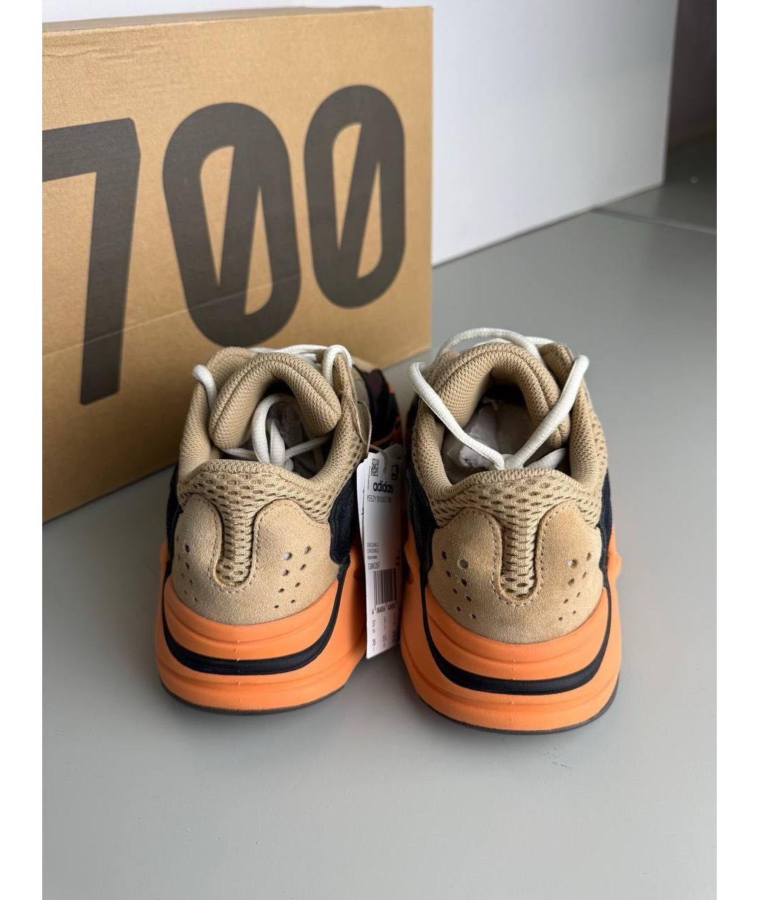 ADIDAS YEEZY Оранжевое замшевые кроссовки, фото 4