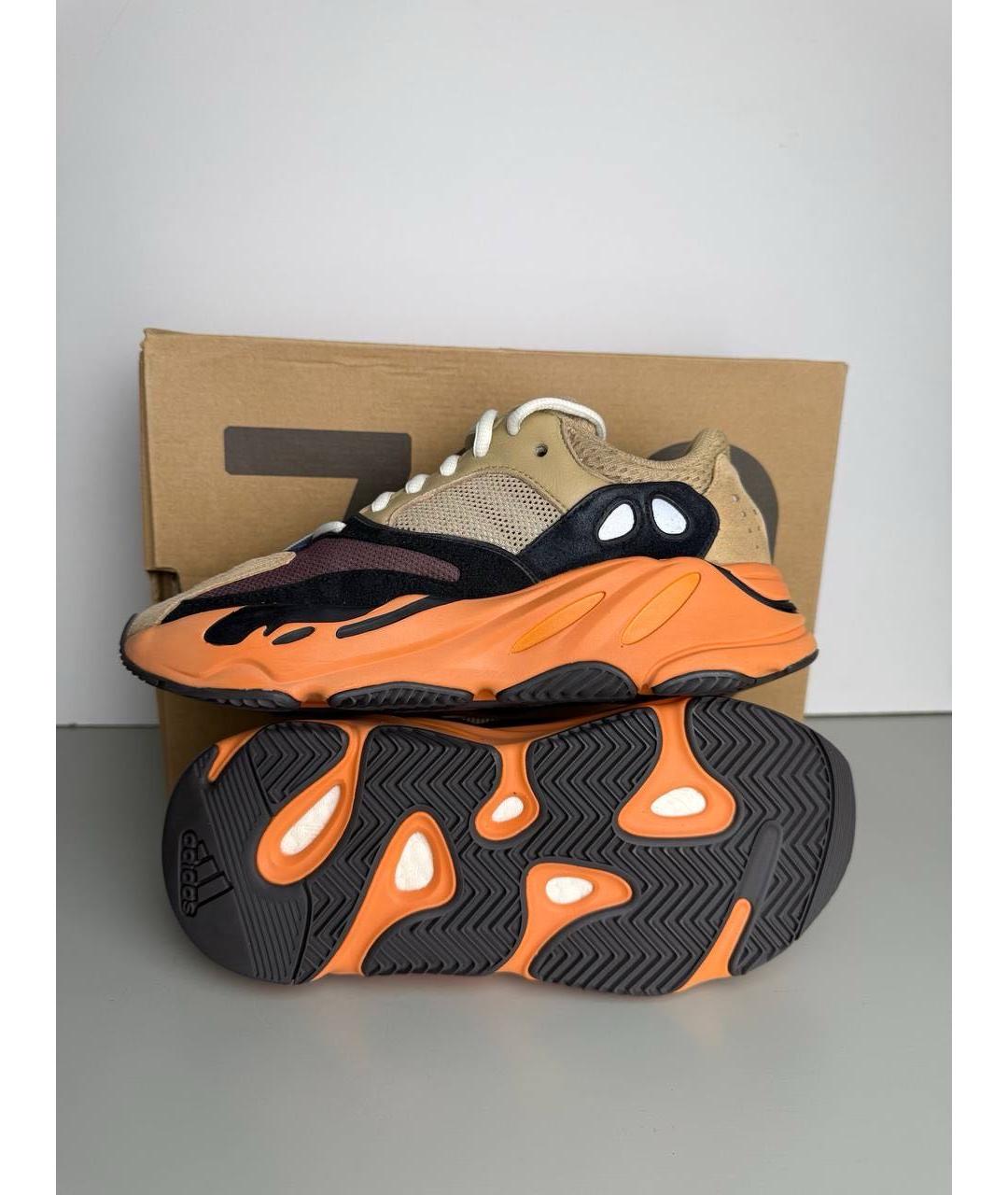 ADIDAS YEEZY Оранжевое замшевые кроссовки, фото 3