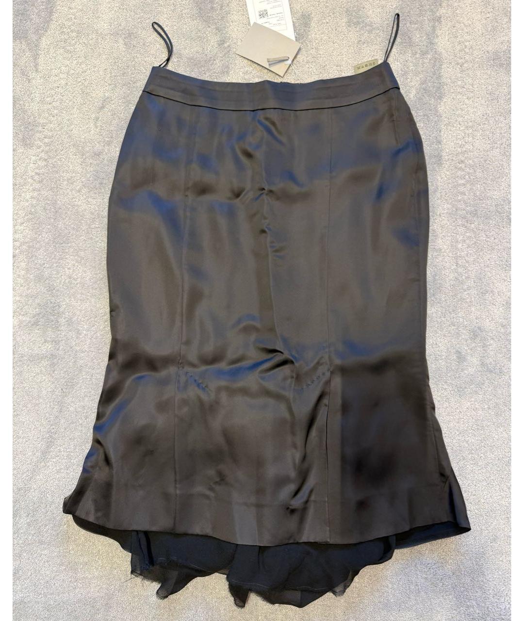 TOM FORD Черная шелковая юбка миди, фото 8