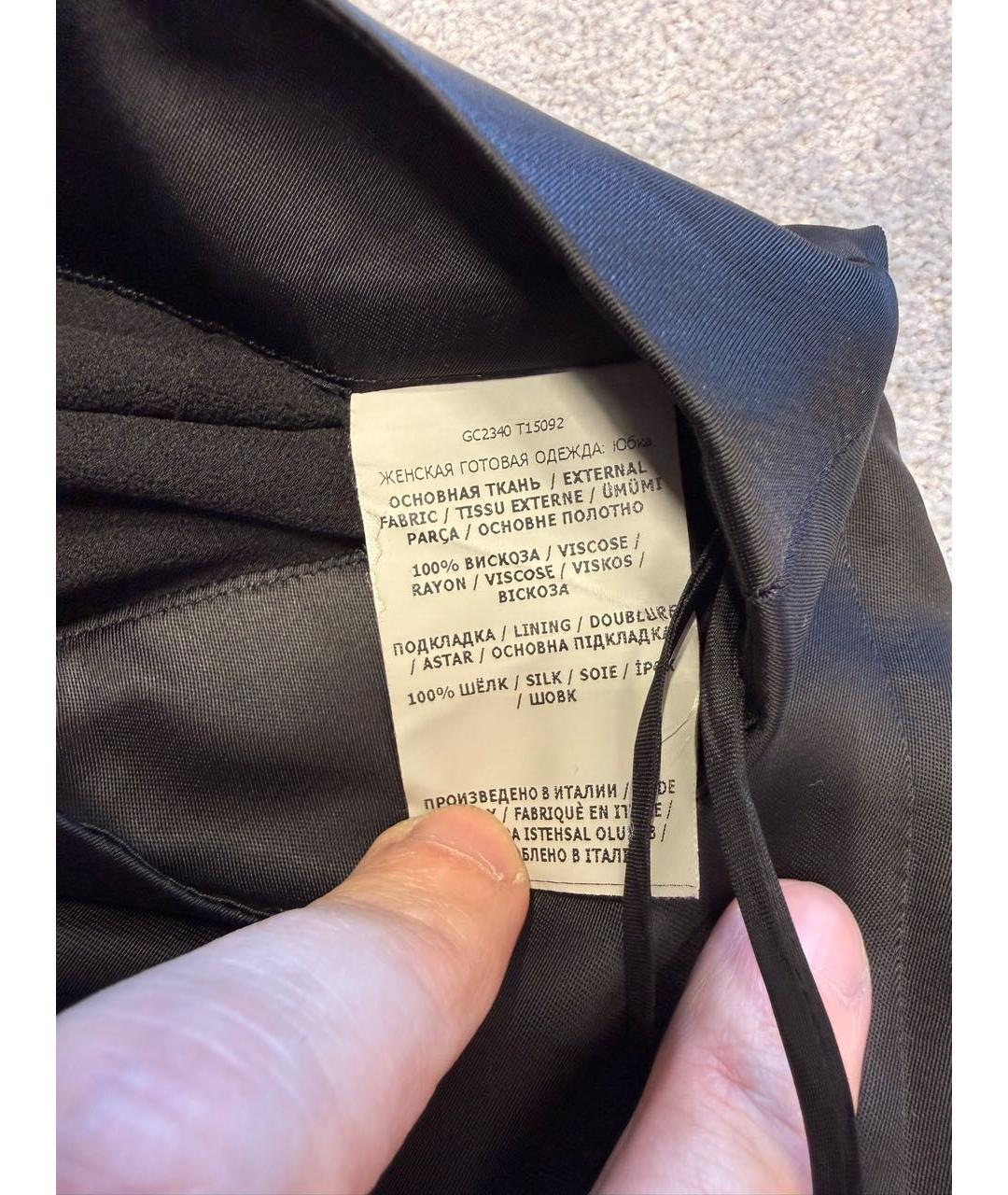 TOM FORD Черная шелковая юбка миди, фото 4