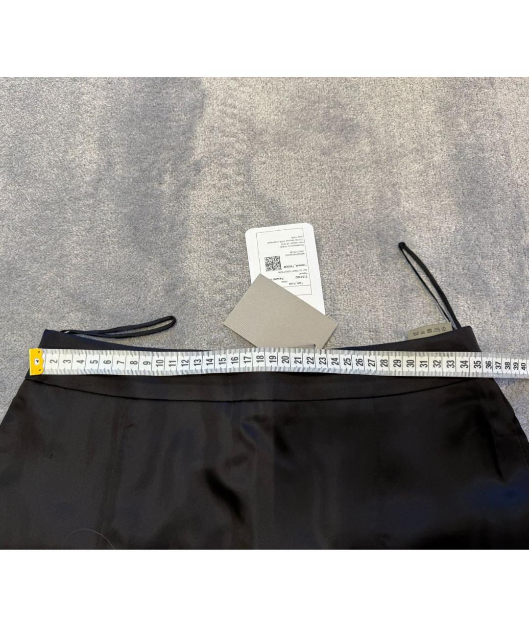 TOM FORD Черная шелковая юбка миди, фото 5