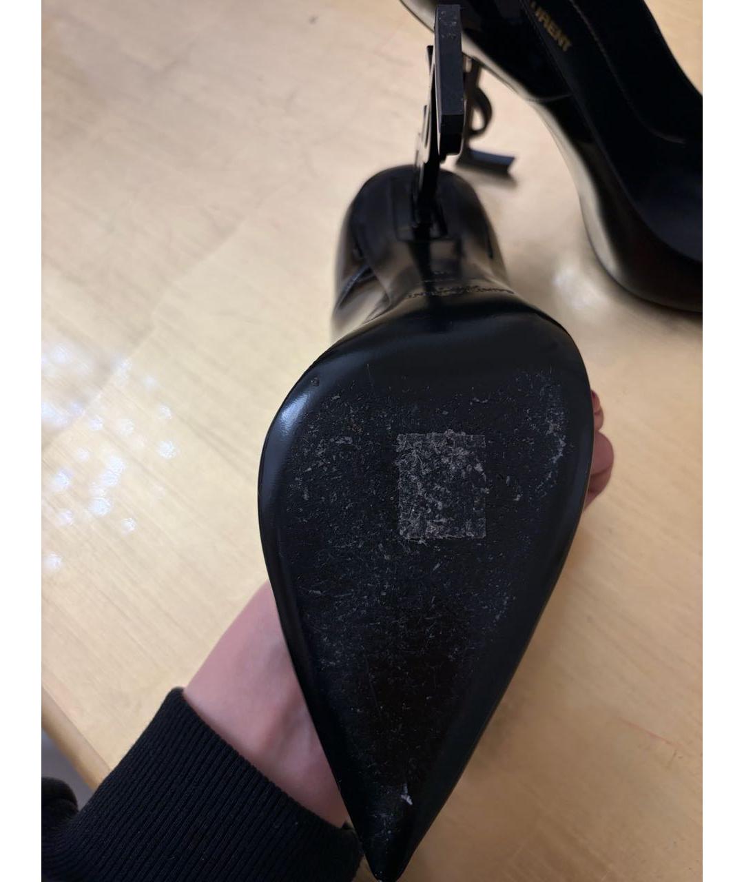 SAINT LAURENT Черные туфли из лакированной кожи, фото 3