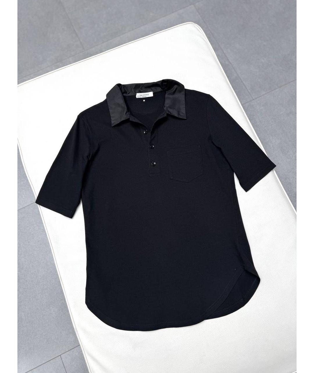 VALENTINO Черная хлопковая футболка, фото 8