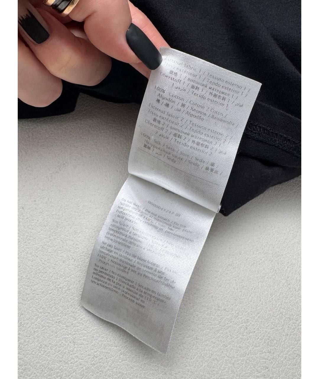 VALENTINO Черная хлопковая футболка, фото 5