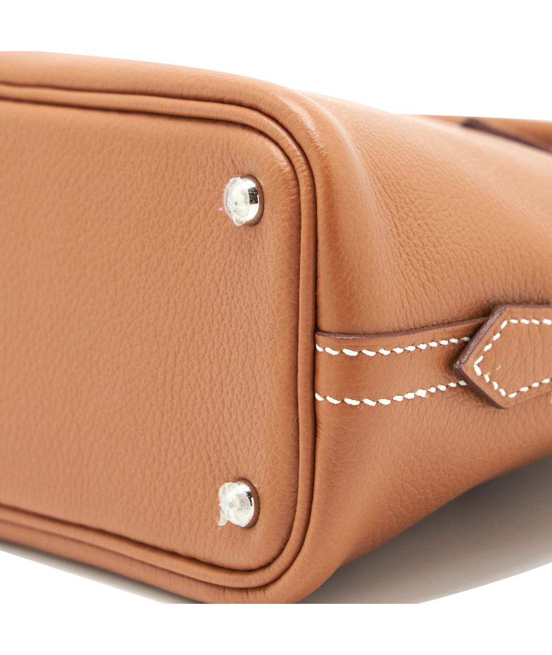 HERMES Коричневая кожаная сумка через плечо, фото 5