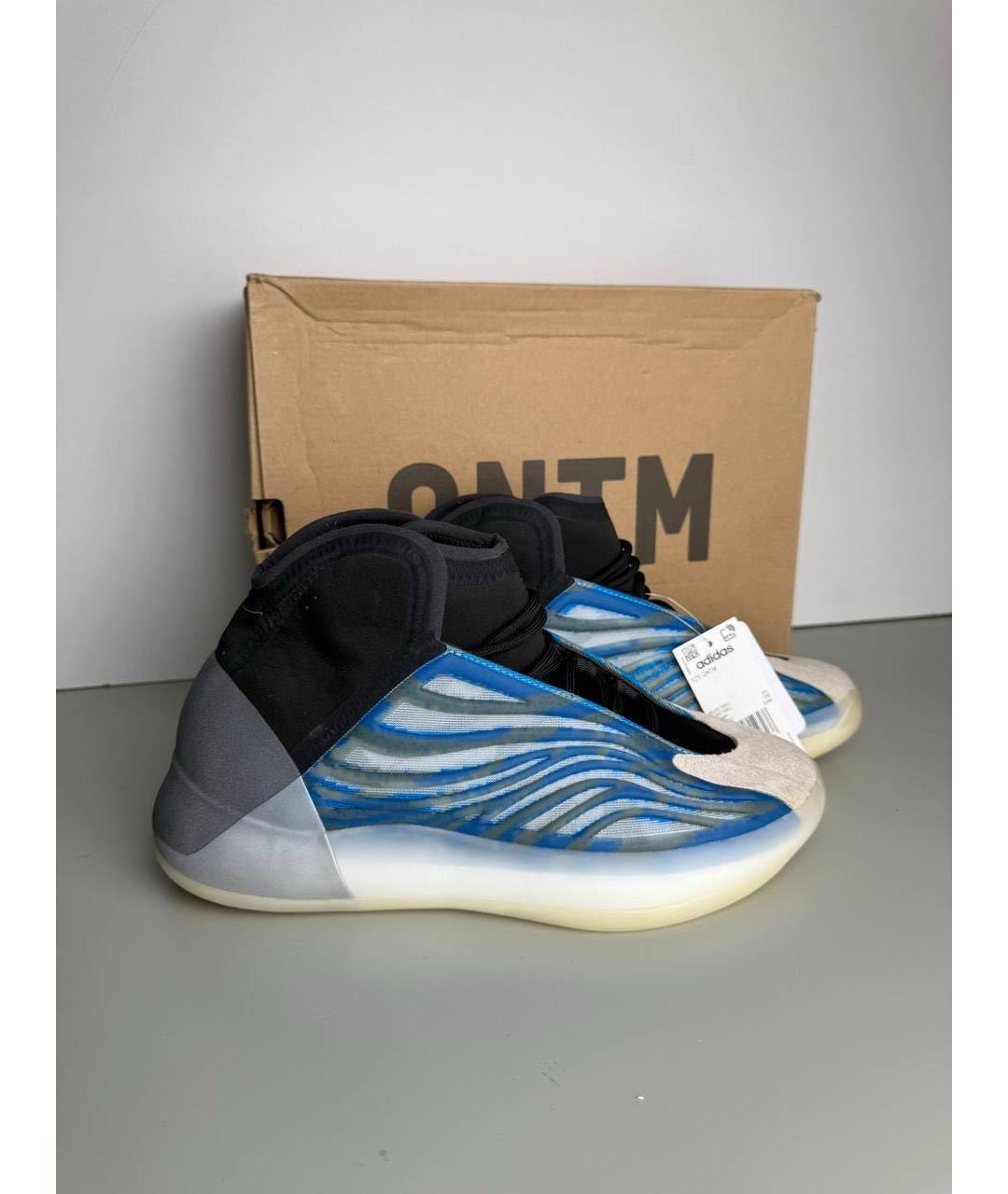 ADIDAS YEEZY Бирюзовые синтетические низкие кроссовки / кеды, фото 5