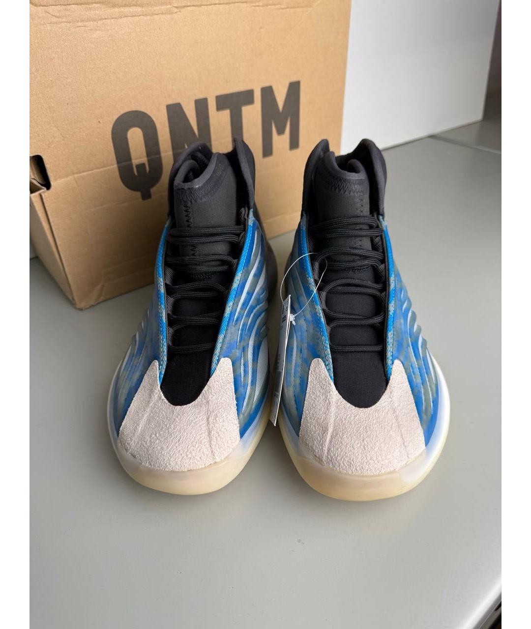 ADIDAS YEEZY Бирюзовые синтетические низкие кроссовки / кеды, фото 2