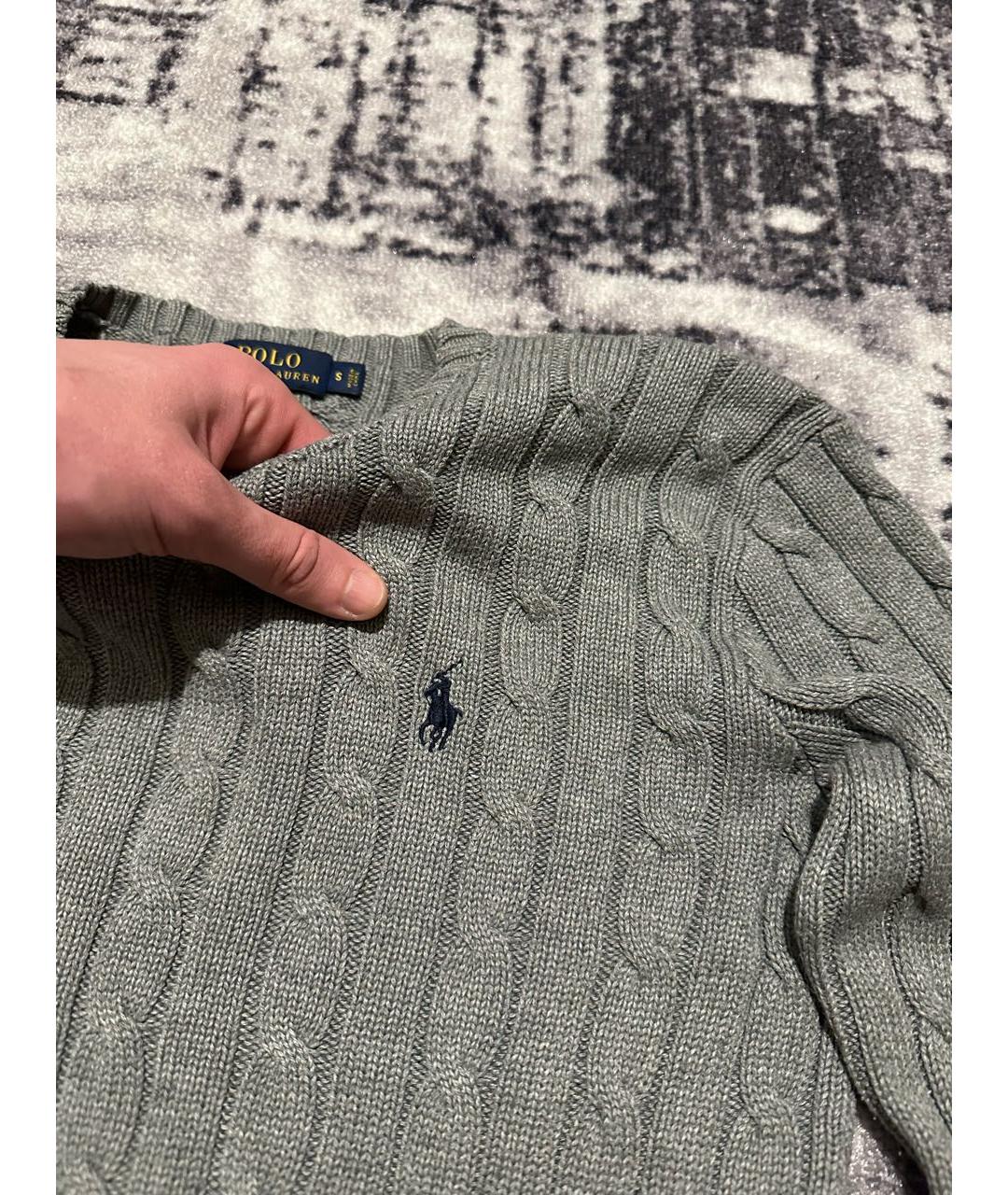 POLO RALPH LAUREN Антрацитовый хлопковый джемпер / свитер, фото 3