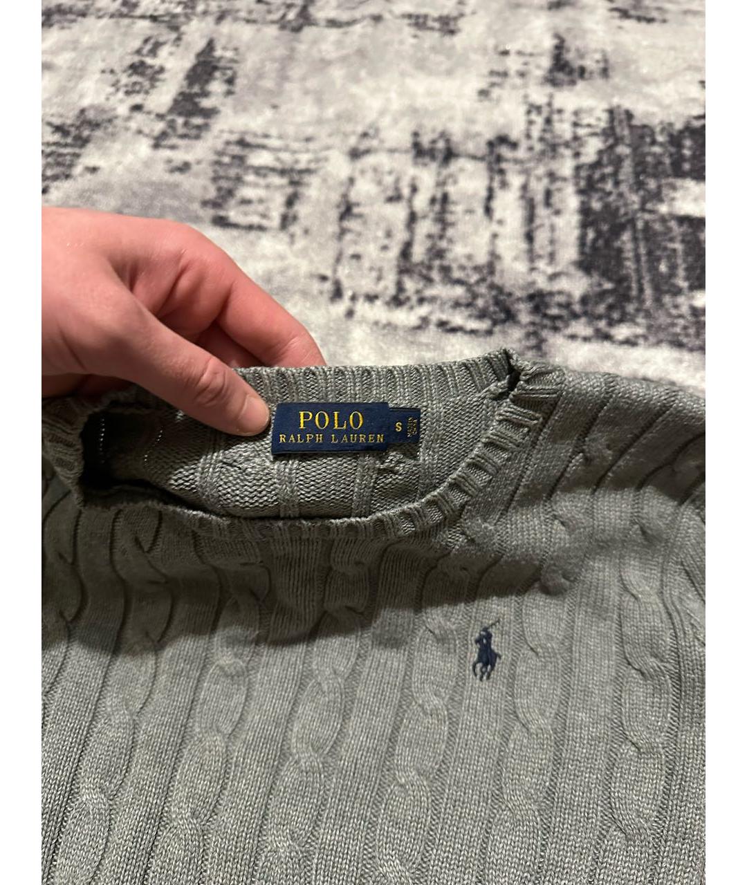 POLO RALPH LAUREN Антрацитовый хлопковый джемпер / свитер, фото 4