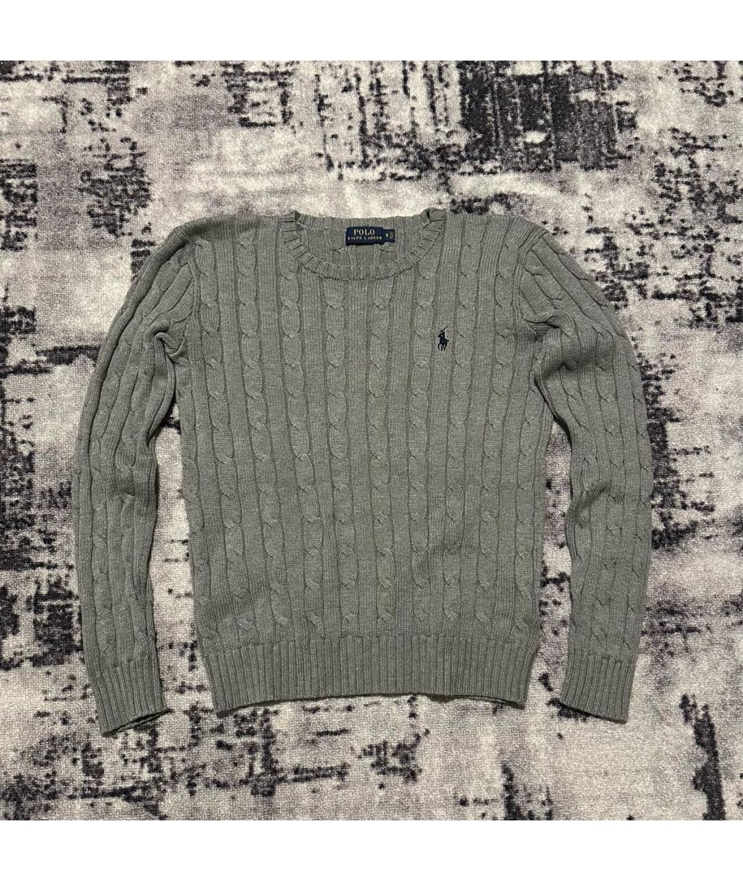 POLO RALPH LAUREN Антрацитовый хлопковый джемпер / свитер, фото 9