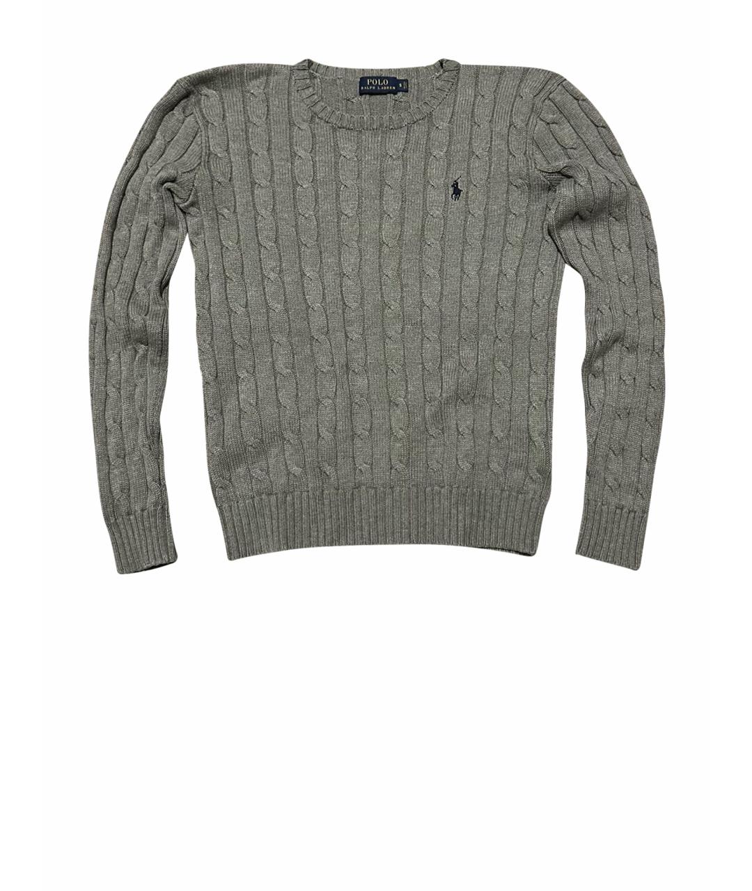 POLO RALPH LAUREN Антрацитовый хлопковый джемпер / свитер, фото 1